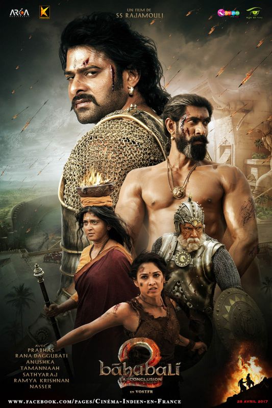 Affiche du film Baahubali 2 : La Conclusion (2017) de S.S. Rajamouli. Voir Baahubali 2 : La Conclusion en streaming / torrent sur meilleurs-films.fr