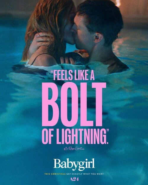 Affiche du film Babygirl (2025) de Halina Reijn Affiche du film Babygirl (2025) de Halina Reijn. Voir Babygirl en streaming / torrent sur meilleurs-films.fr