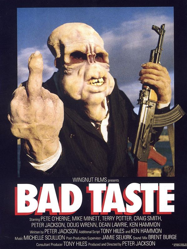 Affiche du film Bad Taste (1987) de Peter Jackson. Voir Bad Taste en streaming / torrent sur meilleurs-films.fr