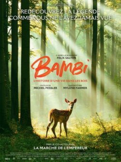 Affiche du film Bambi, L’histoire d’une vie dans les bois (2024) de Michel Fessler.
