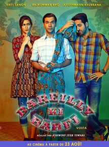 Affiche du film Bareilly Ki Barfi (2017) de Ashwiny Iyer Tiwari. Voir Bareilly Ki Barfi en streaming / torrent sur meilleurs-films.fr