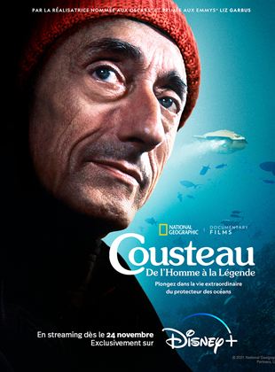 Affiche du film Becoming Cousteau (2021) de Liz Garbus. Voir Becoming Cousteau en streaming / torrent sur meilleurs-films.fr