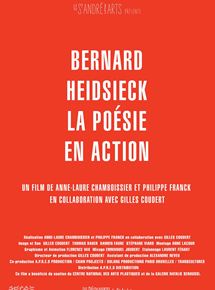 Affiche du film Bernard Heidsieck, la poésie en action (2017) de Anne-Laure Chamboissier,Philippe Franck, Affiche du film Bernard Heidsieck, la poésie en action (2017) de Anne-Laure Chamboissier,Philippe Franck,. Voir Bernard Heidsieck, la poésie en action en streaming / torrent sur meilleurs-films.fr