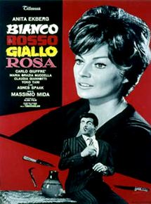 Affiche du film Bianco, rosso, giallo, rosa (1964) de Massimo Mida. Voir Bianco, rosso, giallo, rosa en streaming / torrent sur meilleurs-films.fr