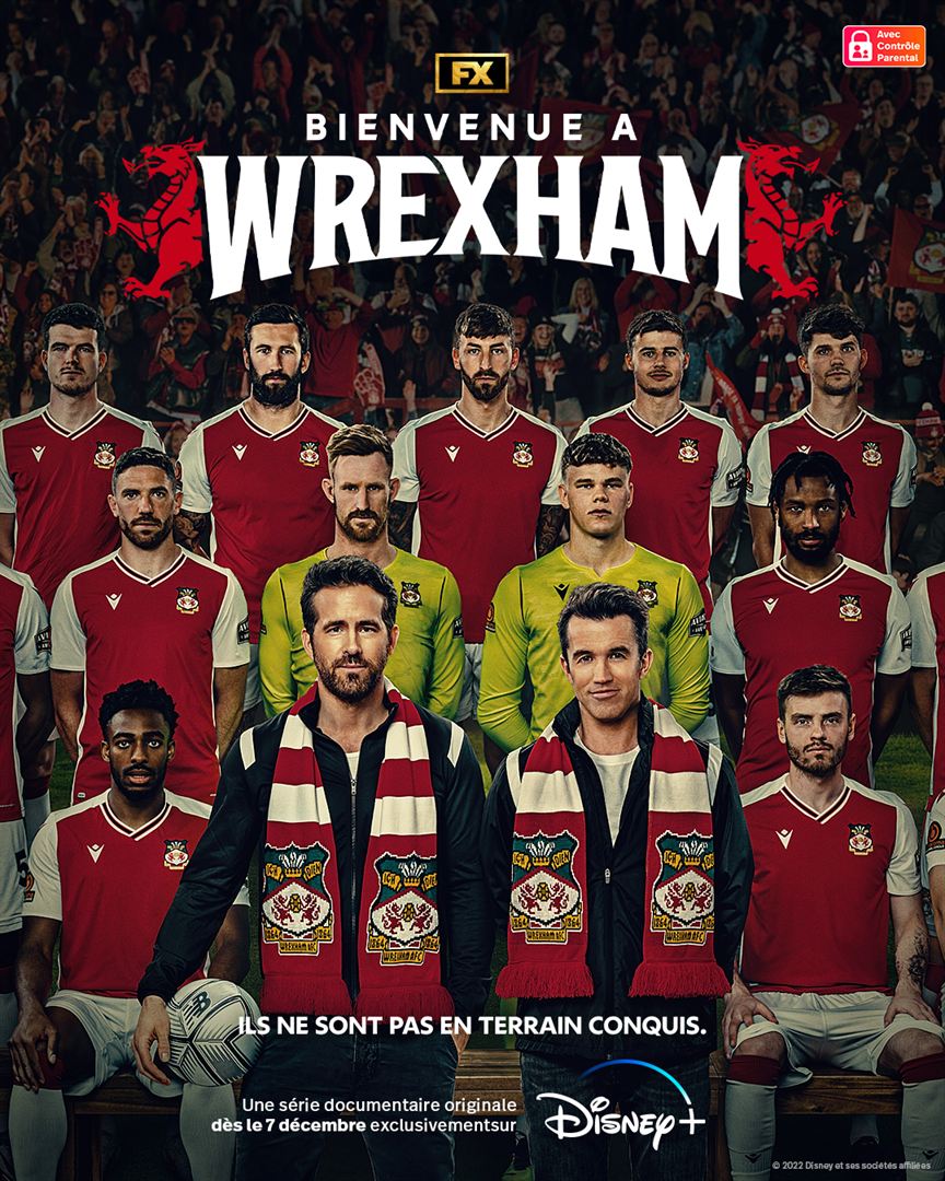 Affiche de la série Bienvenue à Wrexham (2022) de Affiche de la série Bienvenue à Wrexham (2022) de . Voir Bienvenue à Wrexham en streaming / torrent sur meilleurs-films.fr