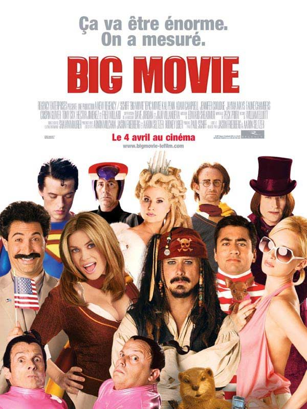 Affiche du film Big Movie (2007) de Aaron Seltzer Affiche du film Big Movie (2007) de Aaron Seltzer. Voir Big Movie en streaming / torrent sur meilleurs-films.fr