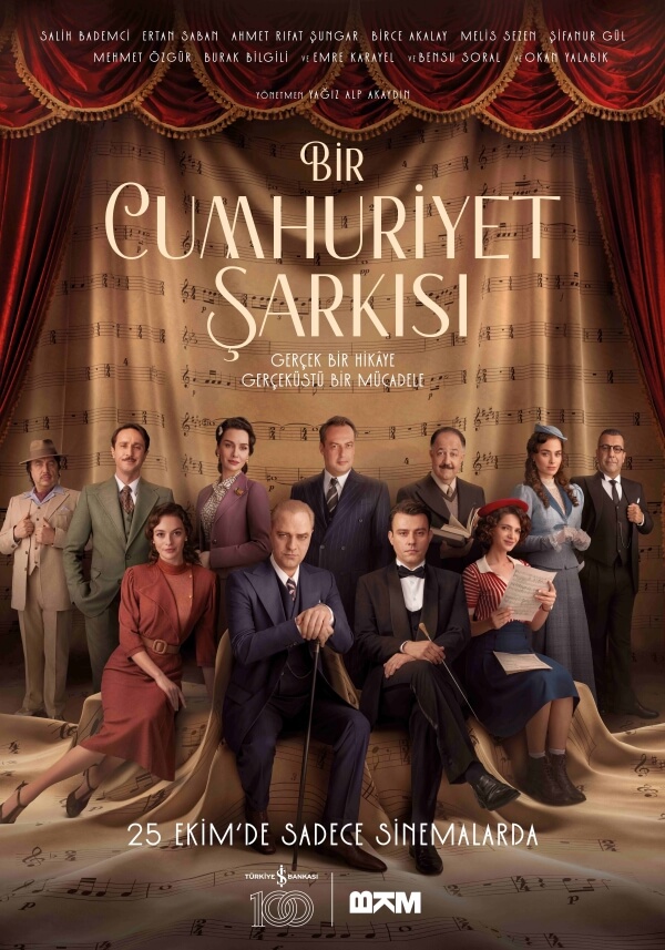 Affiche du film Bir Cumhuriyet Şarkısı (2024) de Yağız Alp Akaydın. Voir Bir Cumhuriyet Şarkısı en streaming / torrent sur meilleurs-films.fr