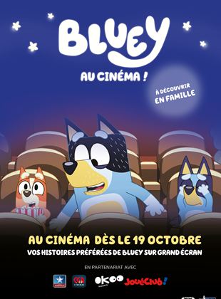 Affiche du film Bluey au cinéma (2022) de . Voir Bluey au cinéma en streaming / torrent sur meilleurs-films.fr