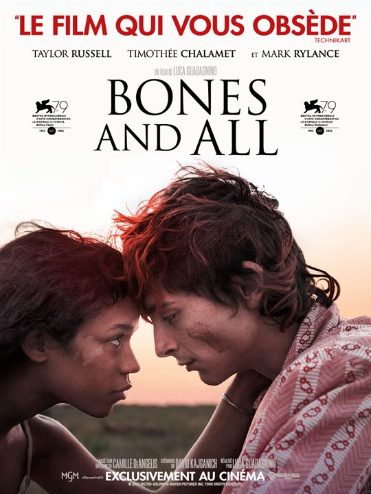 Affiche du film Bones and All (2022) de Luca Guadagnino Affiche du film Bones and All (2022) de Luca Guadagnino. Voir Bones and All en streaming / torrent sur meilleurs-films.fr