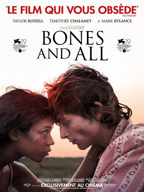 Affiche du film bones and all (2022) de Luca Guadagnino Affiche du film bones and all (2022) de Luca Guadagnino. Voir bones and all en streaming / torrent sur meilleurs-films.fr