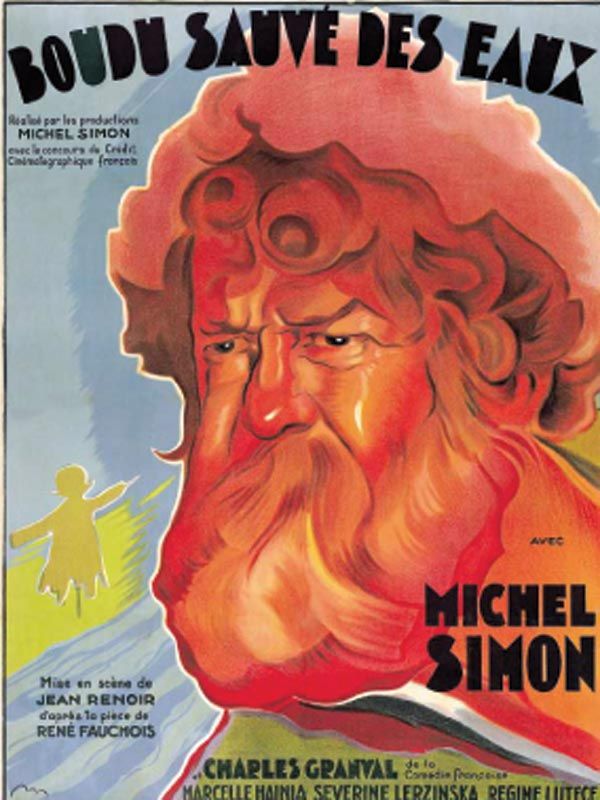 Affiche du film Boudu sauvé des eaux (1932) de Jean Renoir. Voir Boudu sauvé des eaux en streaming / torrent sur meilleurs-films.fr