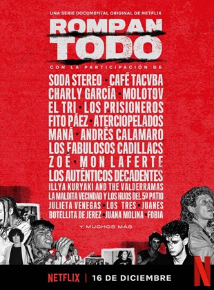 Affiche de la série Break It All : l’histoire du rock en Amérique latine (2020) de Nicolas Entel. Voir Break It All : l’histoire du rock en Amérique latine en streaming / torrent sur meilleurs-films.fr