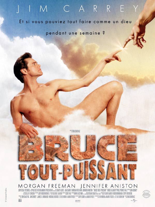 Affiche du film Bruce tout-puissant (2003) de Tom Shadyac. Voir Bruce tout-puissant en streaming / torrent sur meilleurs-films.fr