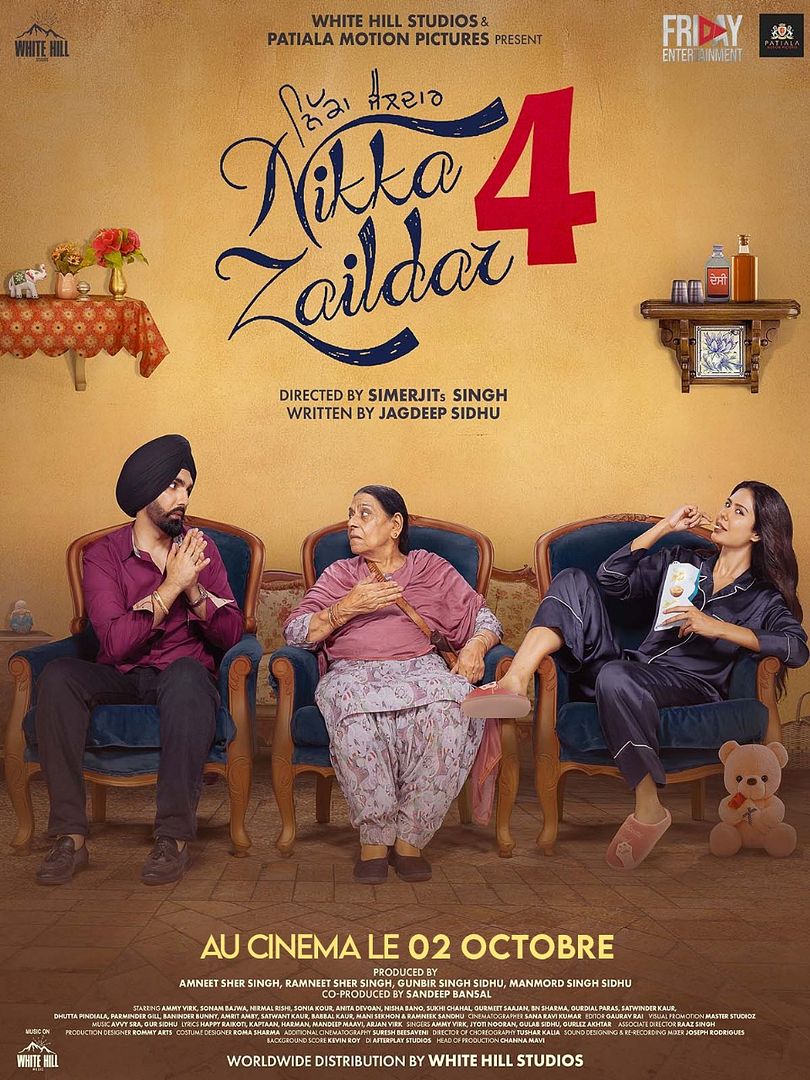 Affiche du film Nikka Zaildar 4 (2025) de Simerjit Singh. Voir Nikka Zaildar 4 en streaming / torrent sur meilleurs-films.fr