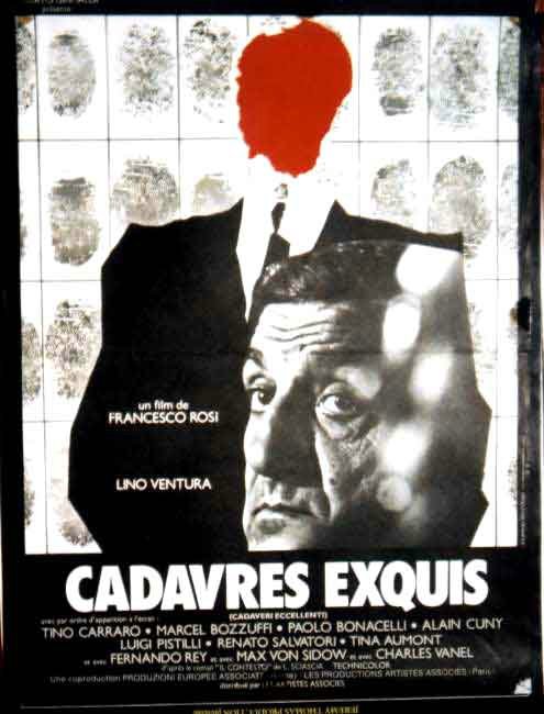 Affiche du film Cadavres exquis (1976) de Francesco Rosi Affiche du film Cadavres exquis (1976) de Francesco Rosi. Voir Cadavres exquis en streaming / torrent sur meilleurs-films.fr