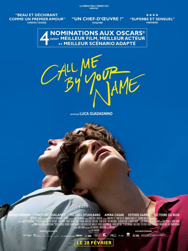 Affiche du film Call Me By Your Name (2017) de Luca Guadagnino Affiche du film Call Me By Your Name (2017) de Luca Guadagnino. Voir Call Me By Your Name en streaming / torrent sur meilleurs-films.fr
