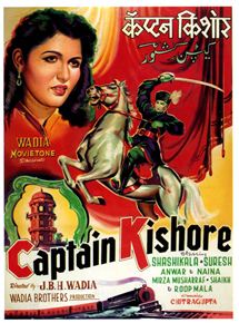 Affiche du film Capitaine Kishore (1957) de Homi Wadia. Voir Capitaine Kishore en streaming / torrent sur meilleurs-films.fr