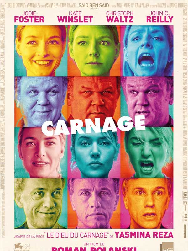 Affiche du film Carnage (2011) de Roman Polanski Affiche du film Carnage (2011) de Roman Polanski. Voir Carnage en streaming / torrent sur meilleurs-films.fr