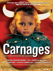 Affiche du film Carnages (2001) de Delphine Gleize Affiche du film Carnages (2001) de Delphine Gleize. Voir Carnages en streaming / torrent sur meilleurs-films.fr