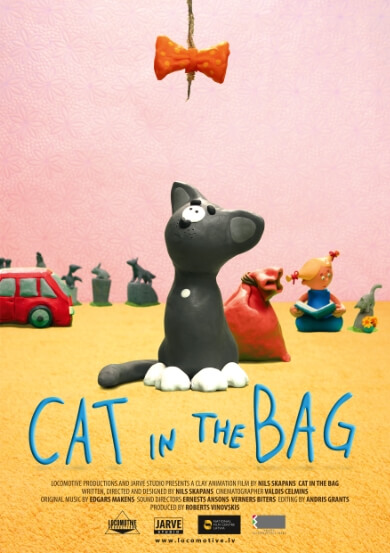 Affiche du court métrage Cat in the Bag (2013) de Nils Skapans. Voir Cat in the Bag en streaming / torrent sur meilleurs-films.fr