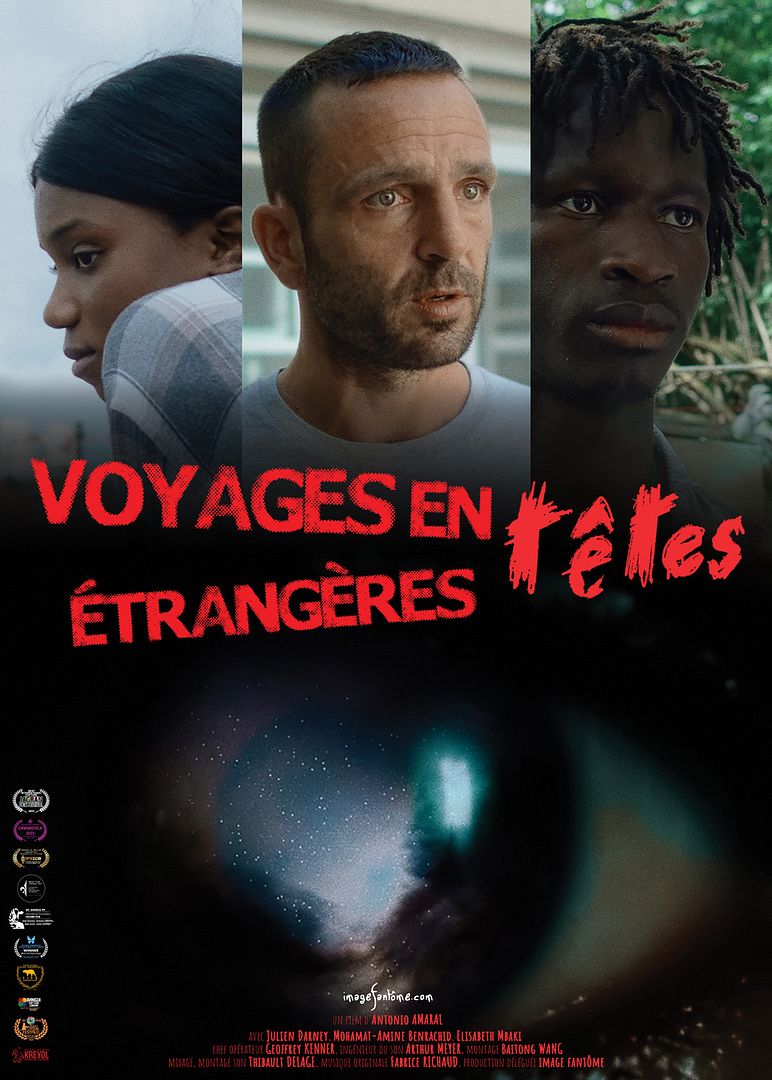 Affiche du film Voyages en têtes étrangères (2022) de Antonio Amaral. Voir Voyages en têtes étrangères en streaming / torrent sur meilleurs-films.fr