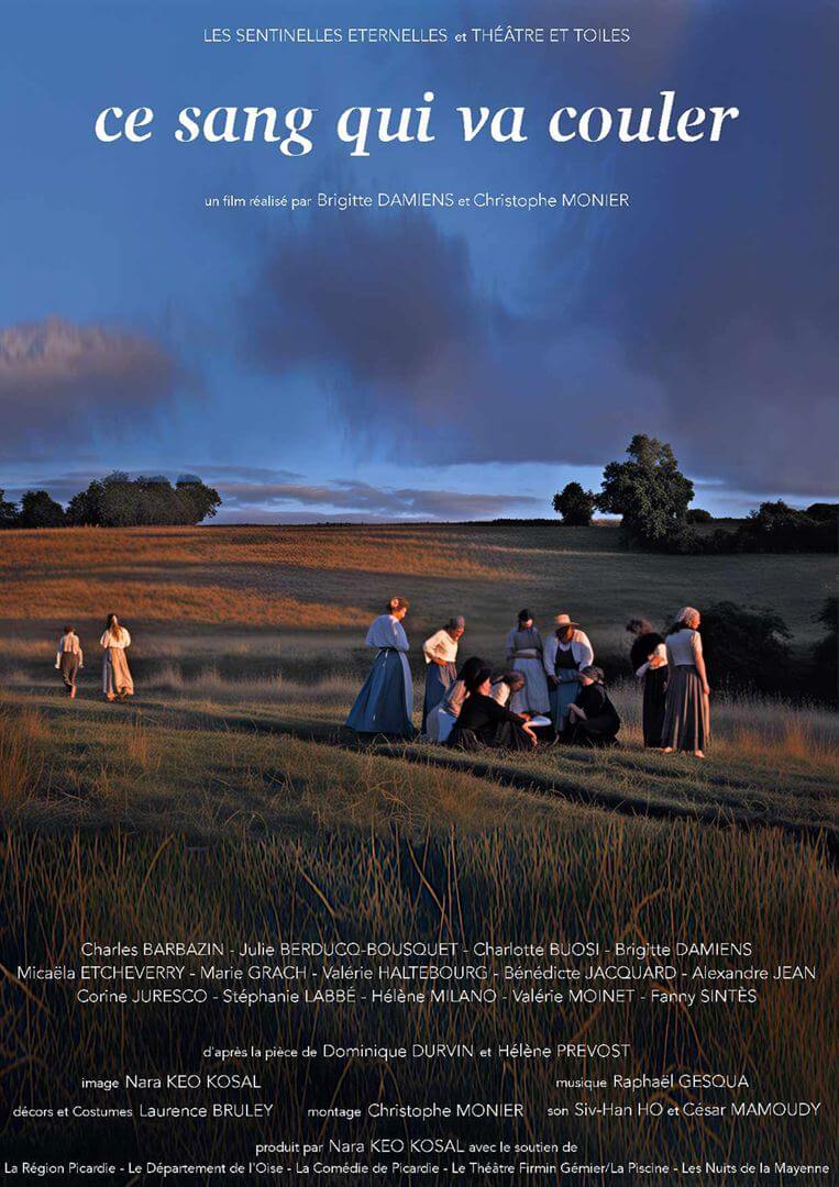 Affiche du film Ce sang qui va couler (2024) de Brigitte Damiens. Voir Ce sang qui va couler en streaming / torrent sur meilleurs-films.fr