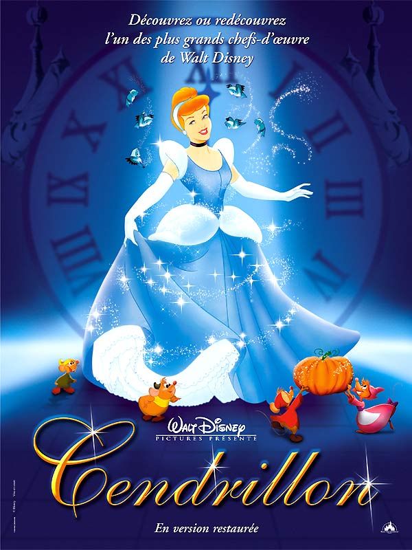 Affiche du film Cendrillon (1950) de Clyde Geronimi. Voir Cendrillon en streaming / torrent sur meilleurs-films.fr