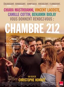 Affiche du film Chambre 212 (2019) de Christophe Honoré. Voir Chambre 212 en streaming / torrent sur meilleurs-films.fr