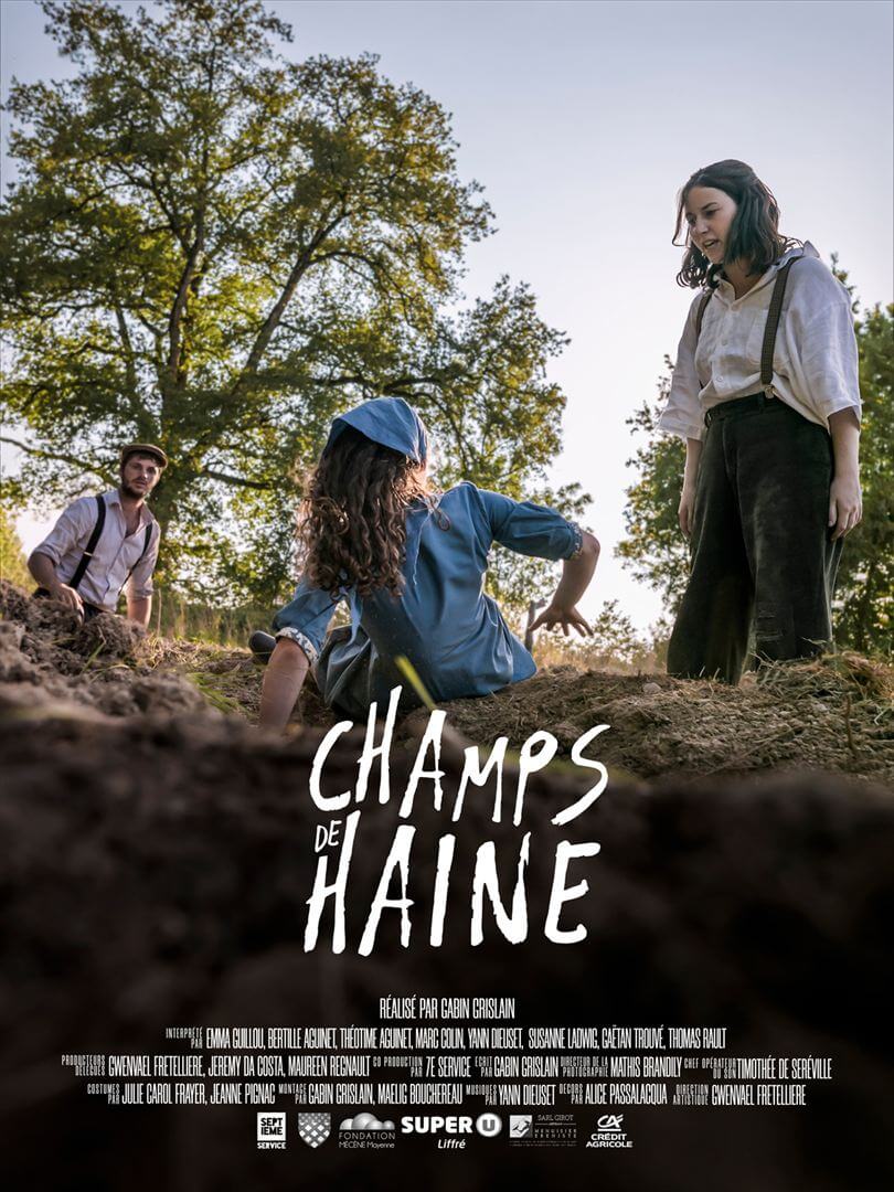 Affiche du court métrage Champs de haine (2025) de Gabin Grislain. Voir Champs de haine en streaming / torrent sur meilleurs-films.fr