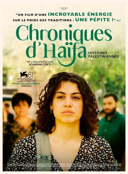 Affiche du film Chroniques d’Haïfa – Histoires palestiniennes (2024) de Scandar Copti. Voir Chroniques d’Haïfa – Histoires palestiniennes en streaming / torrent sur meilleurs-films.fr
