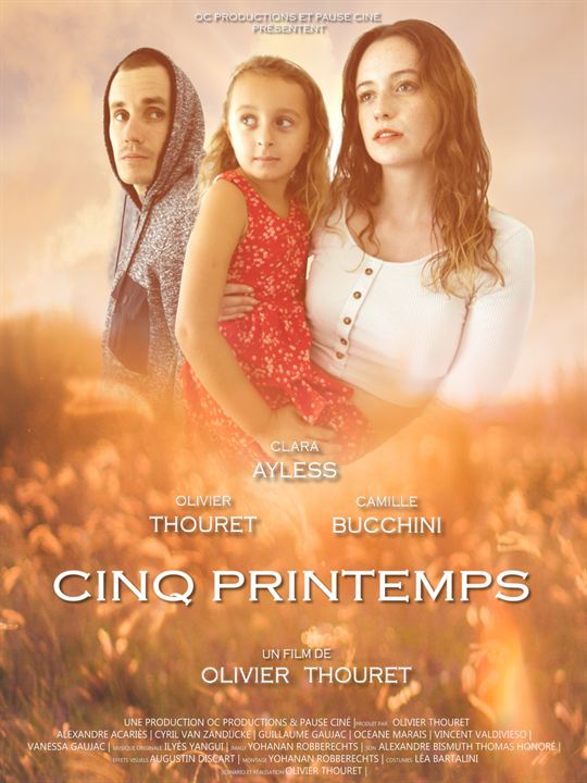 Affiche du court métrage Cinq printemps (2025) de Olivier Thouret. Voir Cinq printemps en streaming / torrent sur meilleurs-films.fr