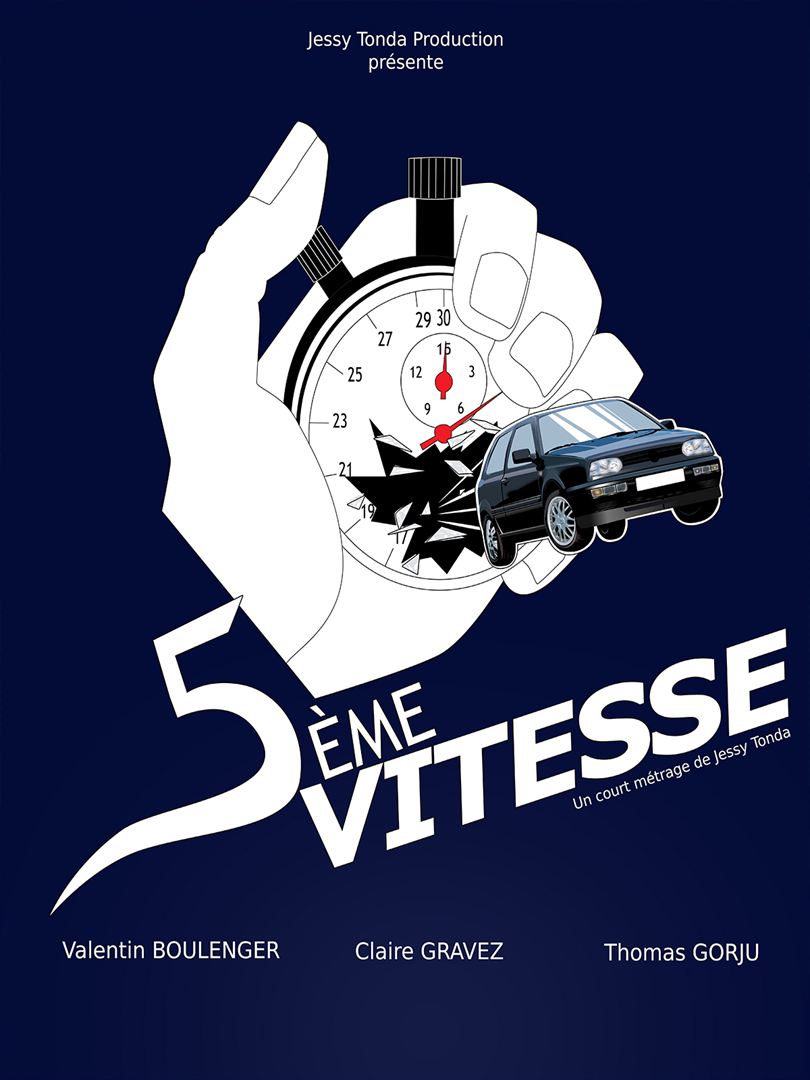 Affiche du court métrage Cinquième Vitesse (2017) de Jessy Tonda. Voir Cinquième Vitesse en streaming / torrent sur meilleurs-films.fr