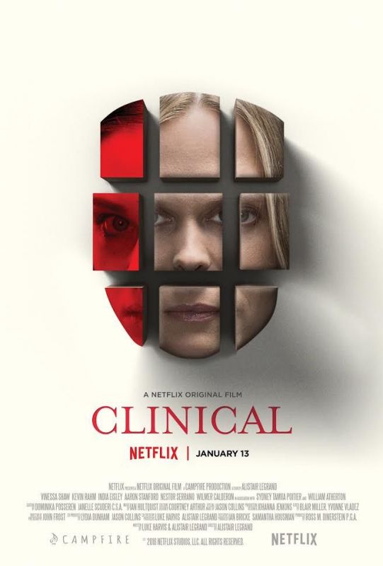 Affiche du film Clinical (2017) de Alistair Legrand Affiche du film Clinical (2017) de Alistair Legrand. Voir Clinical en streaming / torrent sur meilleurs-films.fr