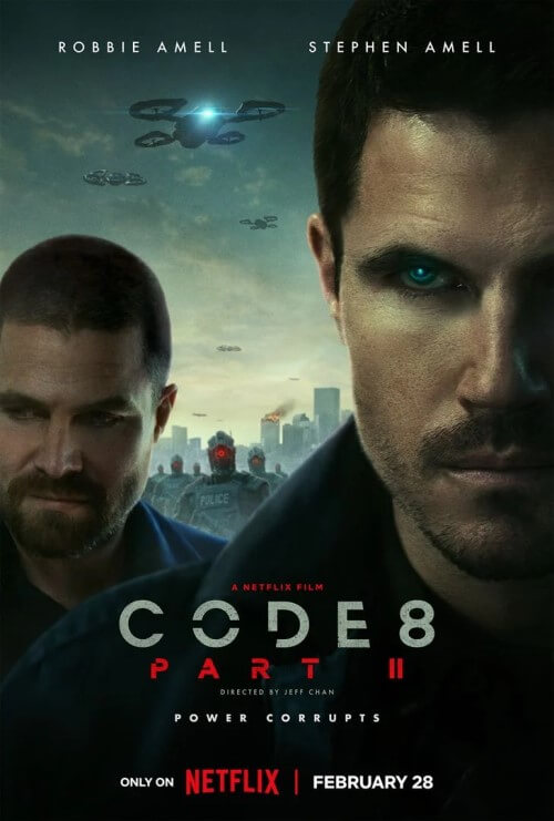 Affiche du film Code 8 : Partie 2 (2024) de Chris Pare & Jeff Chan.
