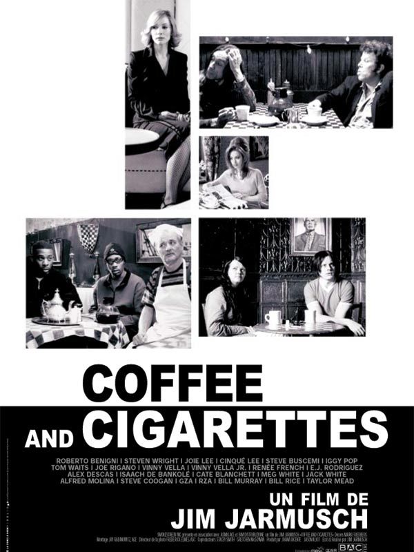 Affiche du film Coffee and cigarettes (2003) de Jim Jarmusch. Voir Coffee and cigarettes en streaming / torrent sur meilleurs-films.fr