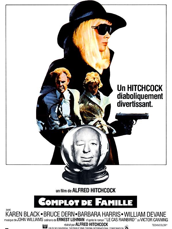 Affiche du film Complot de famille (1976) de Alfred Hitchcock. Voir Complot de famille en streaming / torrent sur meilleurs-films.fr