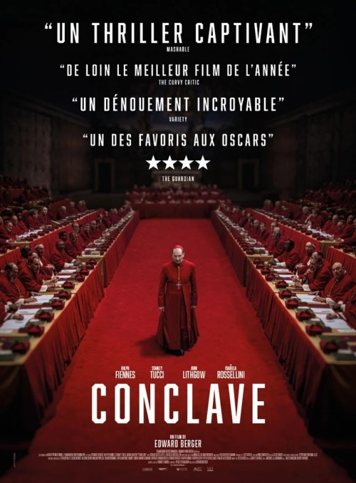 Affiche du film Conclave (2024) de Edward Berger Affiche du film Conclave (2024) de Edward Berger. Voir Conclave en streaming / torrent sur meilleurs-films.fr