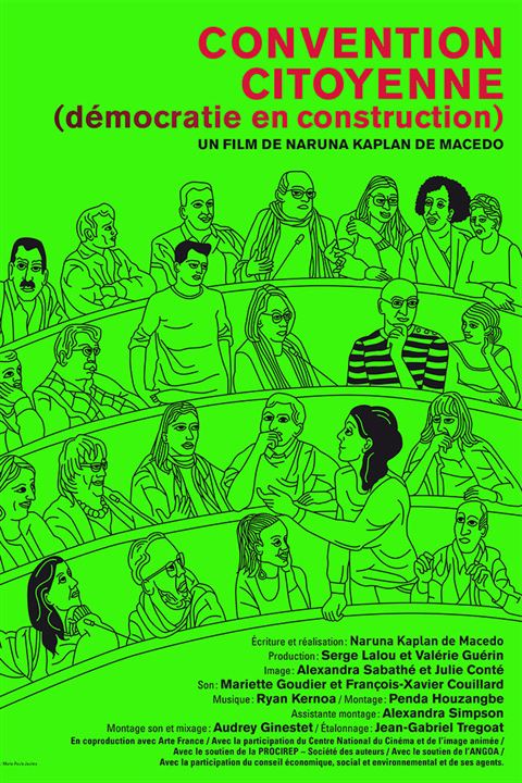 Affiche du court métrage Convention citoyenne : Démocratie en construction (2024) de Naruna Kaplan de Macedo. Voir Convention citoyenne : Démocratie en construction en streaming / torrent sur meilleurs-films.fr