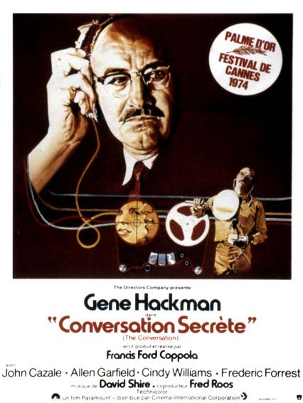 Affiche du film Conversation secrète (1974) de Francis Ford Coppola. Voir Conversation secrète en streaming / torrent sur meilleurs-films.fr