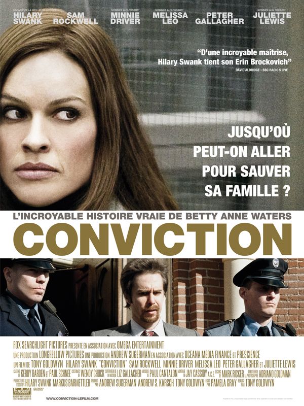 Affiche du film Conviction (2010) de Tony Goldwyn Affiche du film Conviction (2010) de Tony Goldwyn. Voir Conviction en streaming / torrent sur meilleurs-films.fr