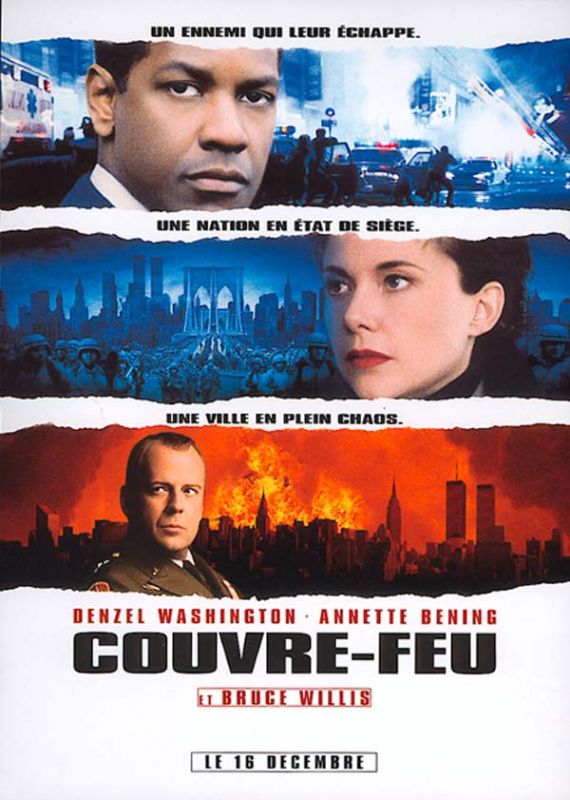 Affiche du film Couvre-feu (1998) de Edward Zwick Affiche du film Couvre-feu (1998) de Edward Zwick. Voir Couvre-feu en streaming / torrent sur meilleurs-films.fr