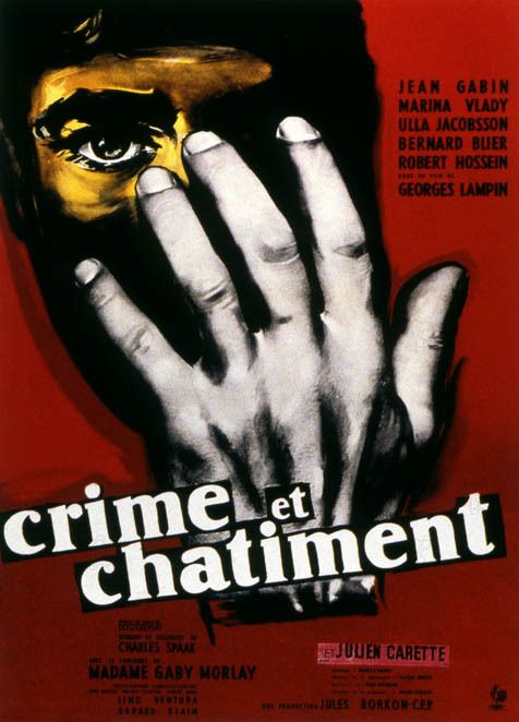Affiche du film Crime et Chatiment (1956) de Georges Lampin. Voir Crime et Chatiment en streaming / torrent sur meilleurs-films.fr