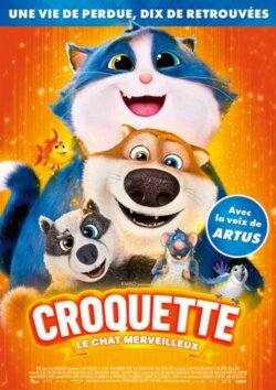 Affiche du film Croquette le chat merveilleux (2024) de Christopher Jenkins & Mark Koetsier.
