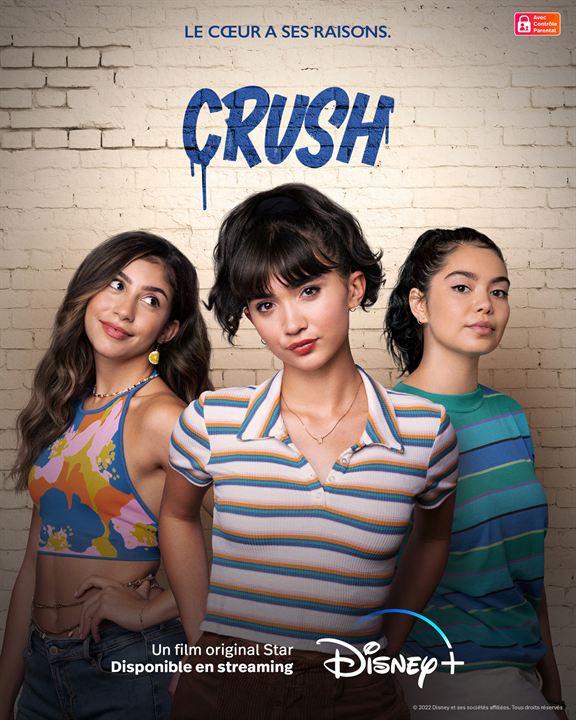 Affiche du film Crush (2022) de Sammi Cohen. Voir Crush en streaming / torrent sur meilleurs-films.fr