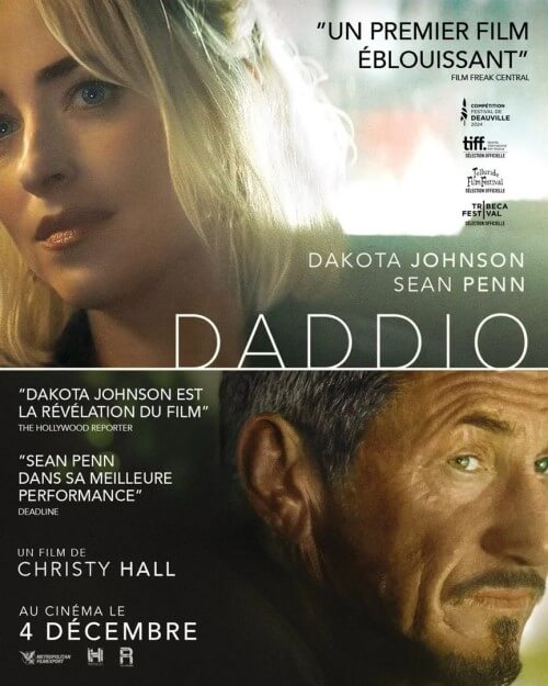 Affiche du film Daddio (2024) de Christy Hall Affiche du film Daddio (2024) de Christy Hall. Voir Daddio en streaming / torrent sur meilleurs-films.fr