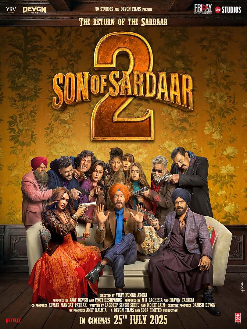 Affiche du film Son Of Sardaar 2 (2025) de Vijay Kumar Arora. Voir Son Of Sardaar 2 en streaming / torrent sur meilleurs-films.fr