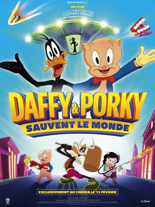 Affiche du film Daffy et Porky sauvent le monde (2025) de Peter Browngardt. Voir Daffy et Porky sauvent le monde en streaming / torrent sur meilleurs-films.fr