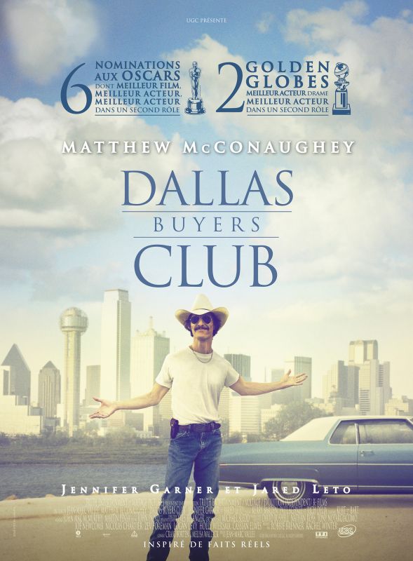 Affiche du film Dallas Buyers Club (2013) de Jean-Marc Vallée. Voir Dallas Buyers Club en streaming / torrent sur meilleurs-films.fr