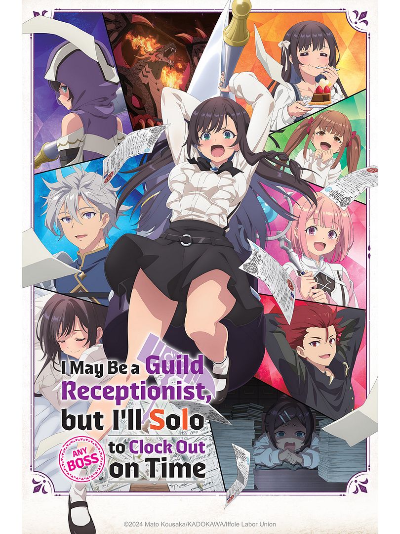Affiche de la série I May Be a Guild Receptionist, But I&rsquo;ll Solo Any Boss to Clock Out on Time! (2025) de . Voir I May Be a Guild Receptionist, But I&rsquo;ll Solo Any Boss to Clock Out on Time! en streaming / torrent sur meilleurs-films.fr