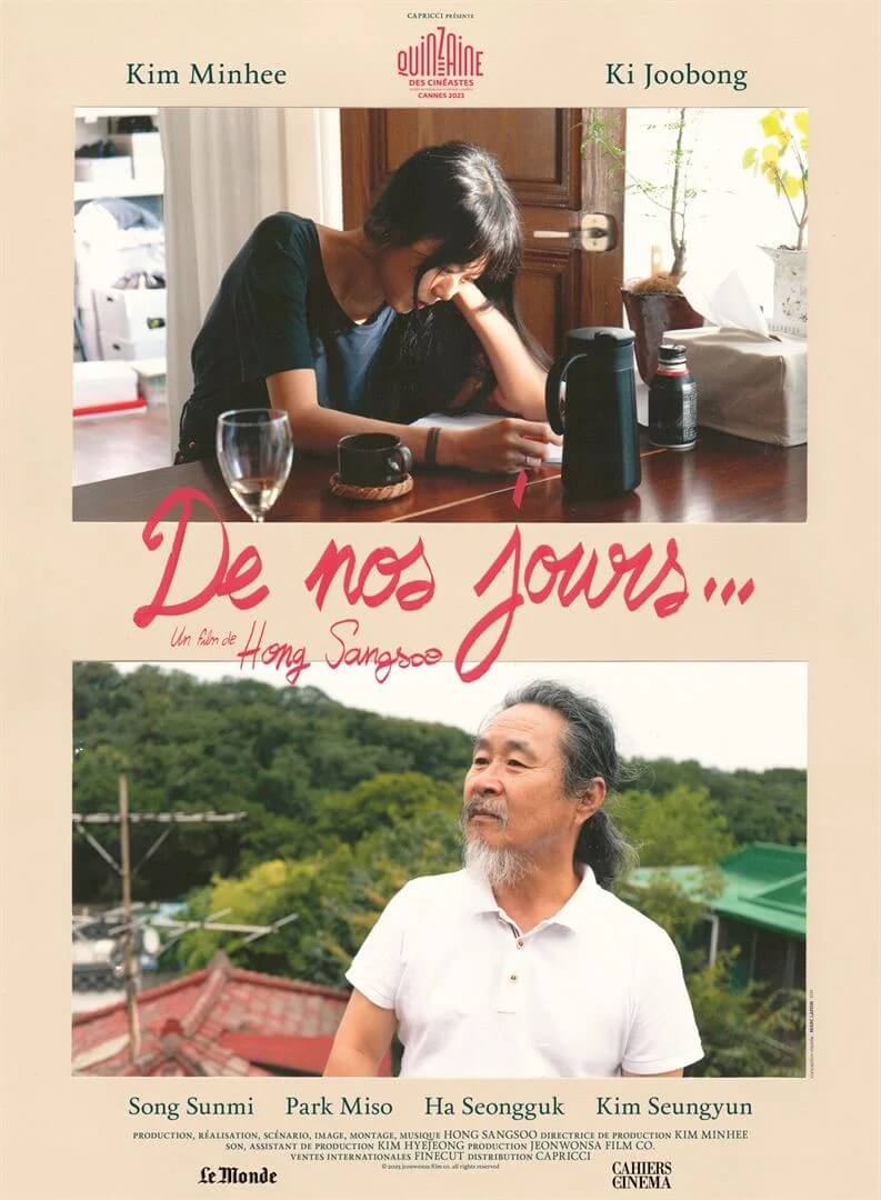 Affiche du film De nos jours… (2023) de Hong Sang-Soo. Voir De nos jours… en streaming / torrent sur meilleurs-films.fr